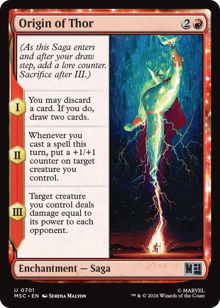 Origin of Thor 701 (Commander: Marvel Super Heroes)  - Foil | Good Games Morley