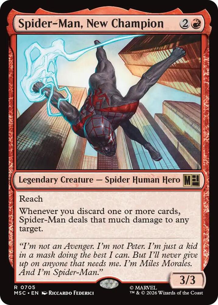 Spider-Man, New Champion 705 (Commander: Marvel Super Heroes)  - Foil | Good Games Morley