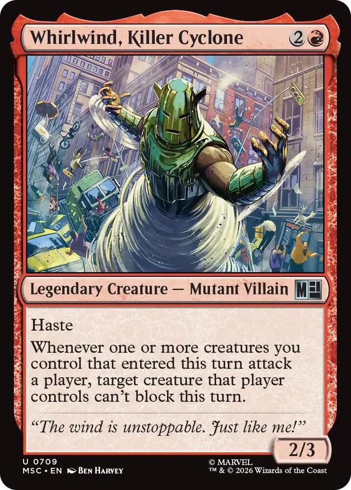 Whirlwind, Killer Cyclone 709 (Commander: Marvel Super Heroes)  - Foil | Good Games Morley