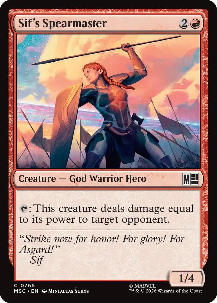 Sif's Spearmaster 765 (Commander: Marvel Super Heroes)  - Foil | Good Games Morley