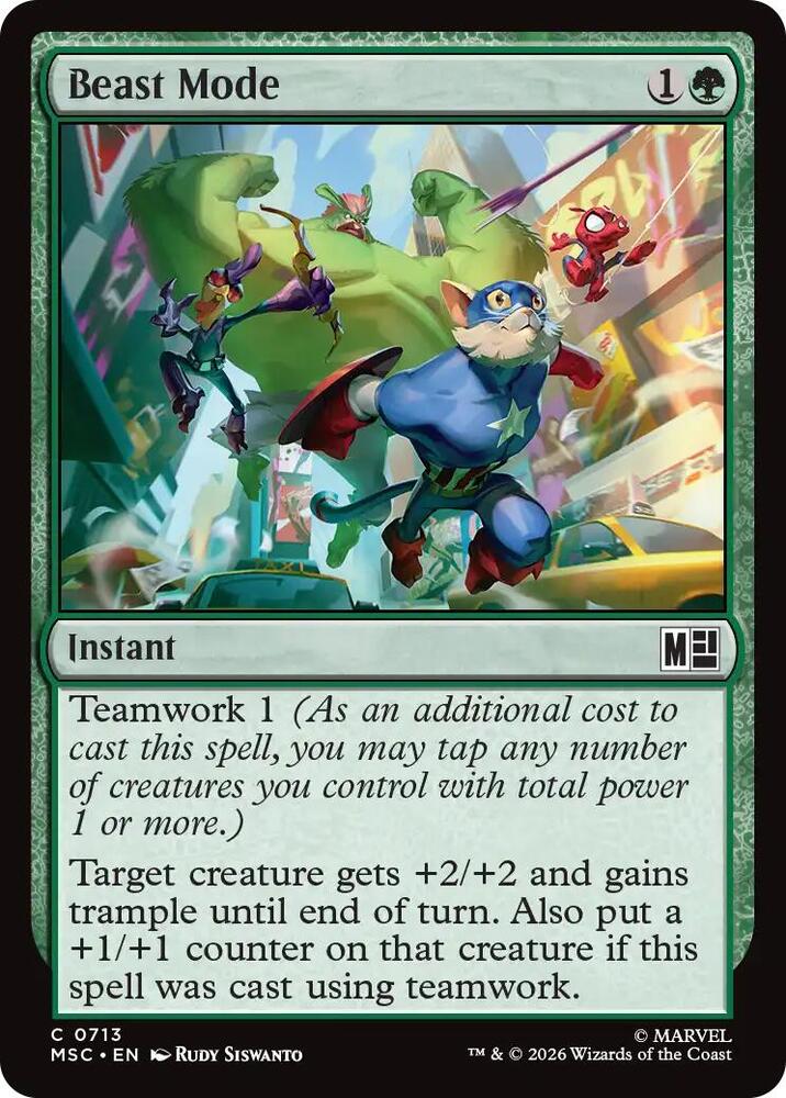 Beast Mode 713 (Commander: Marvel Super Heroes)  - Foil | Good Games Morley