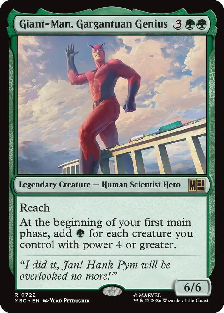 Giant-Man, Gargantuan Genius 722 (Commander: Marvel Super Heroes)  - Foil | Good Games Morley