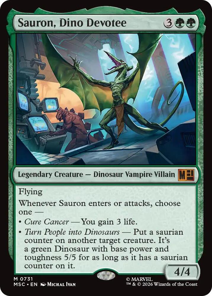 Sauron, Dino Devoteee 731 (Commander: Marvel Super Heroes)  - Foil | Good Games Morley
