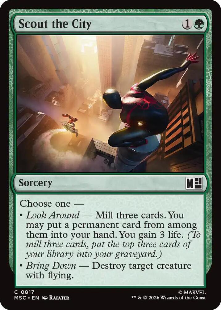 Scout the City (Dupe) 817 (Commander: Marvel Super Heroes)  - Foil | Good Games Morley