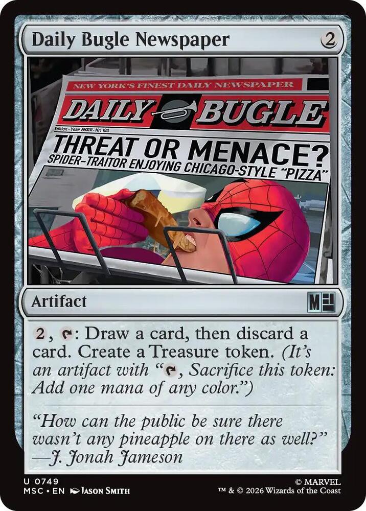 Daily Bugle Newspaper 749 (Commander: Marvel Super Heroes)  - Foil | Good Games Morley