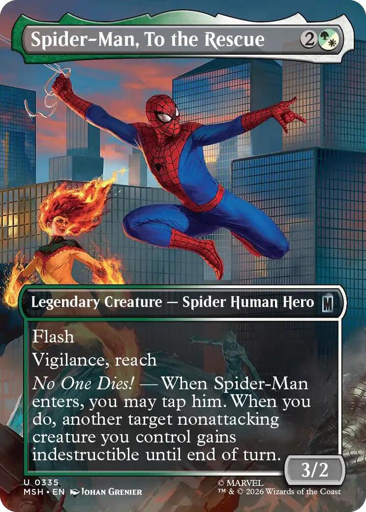 Spider-Man, To the Rescue 335 (Marvel Super Heroes)  - Borderless Foil | Good Games Morley