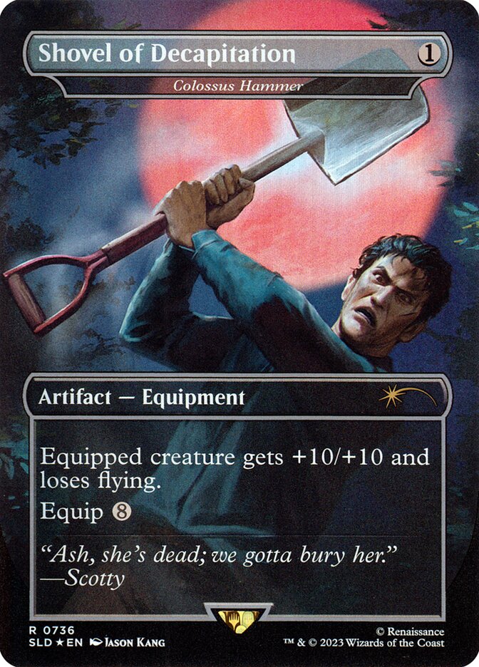 Shovel of Decapitation // Colossus Hammer 736/1 (Secret Lair Drop Series)  - Borderless Foil | Good Games Morley