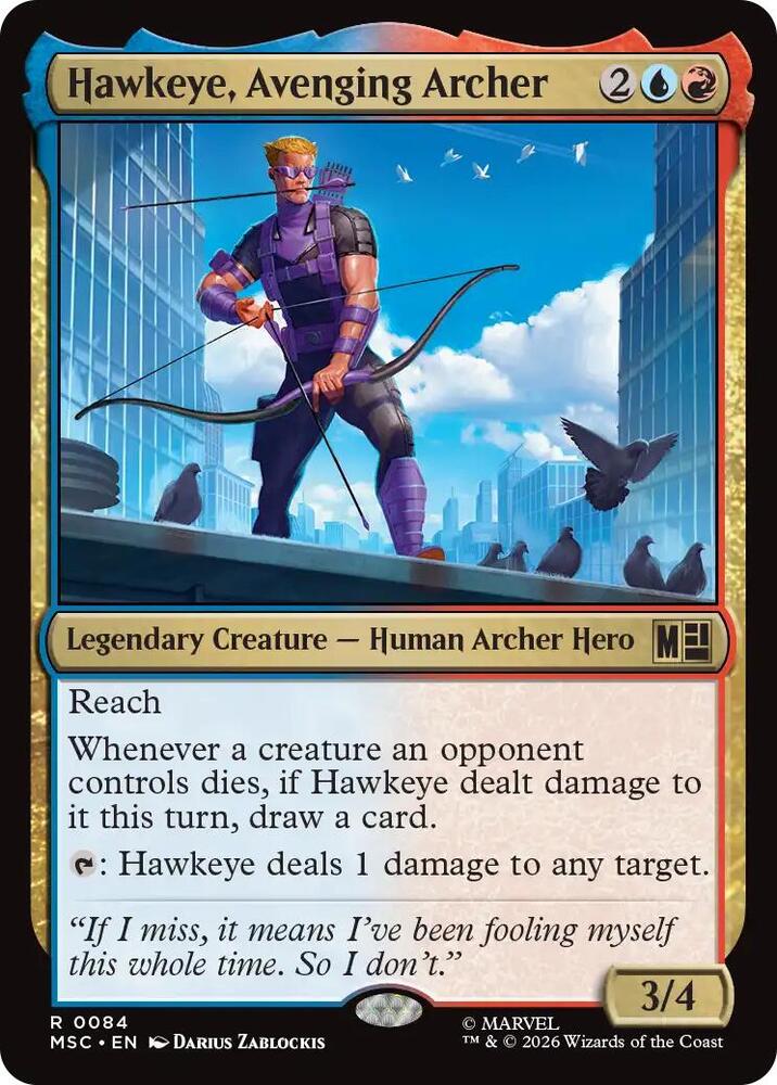 Hawkeye, Avenging Archer 84 (Commander: Marvel Super Heroes)  | Good Games Morley