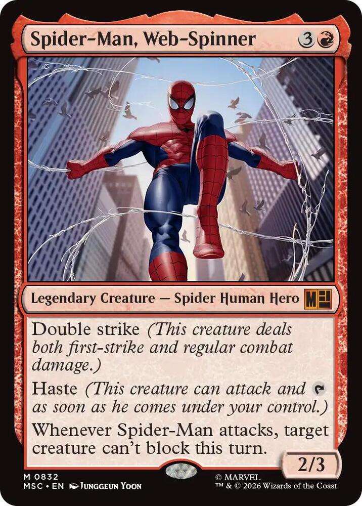 Spider-Man, Web-Spinner 832 (Commander: Marvel Super Heroes)  - Foil | Good Games Morley