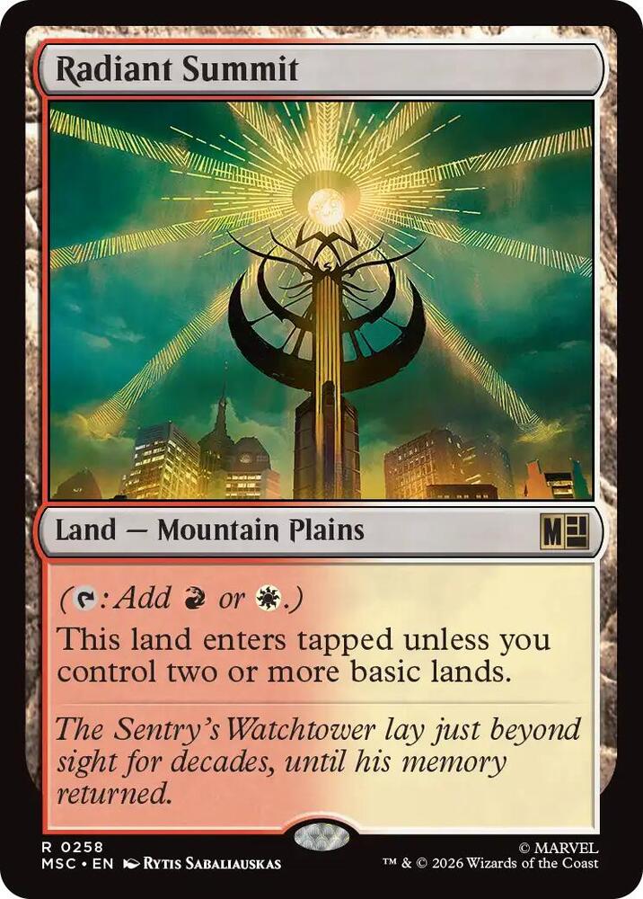 Radiant Summit 258 (Commander: Marvel Super Heroes)  - Surge Foil | Good Games Morley