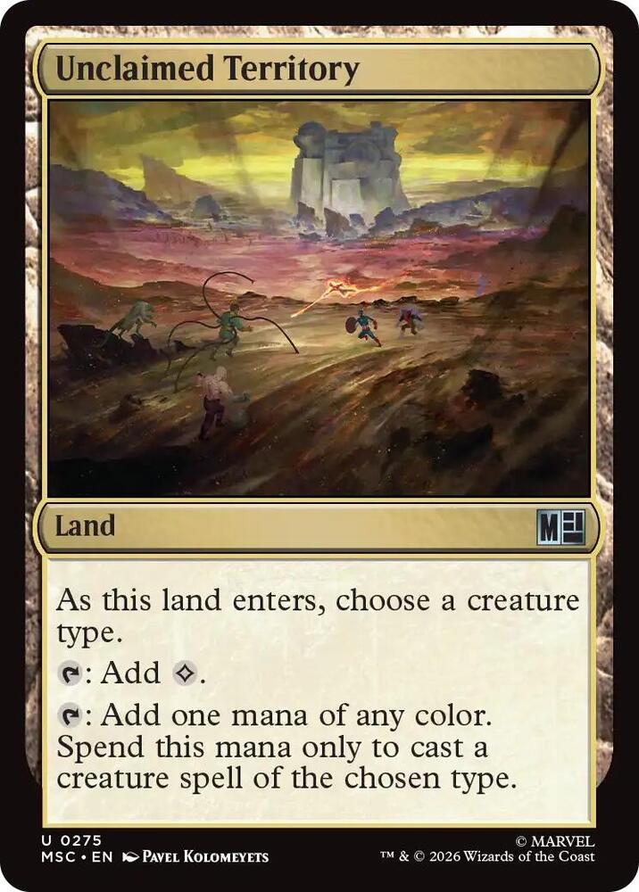 Unclaimed Territory 275 (Commander: Marvel Super Heroes)  - Surge Foil  | Good Games Morley