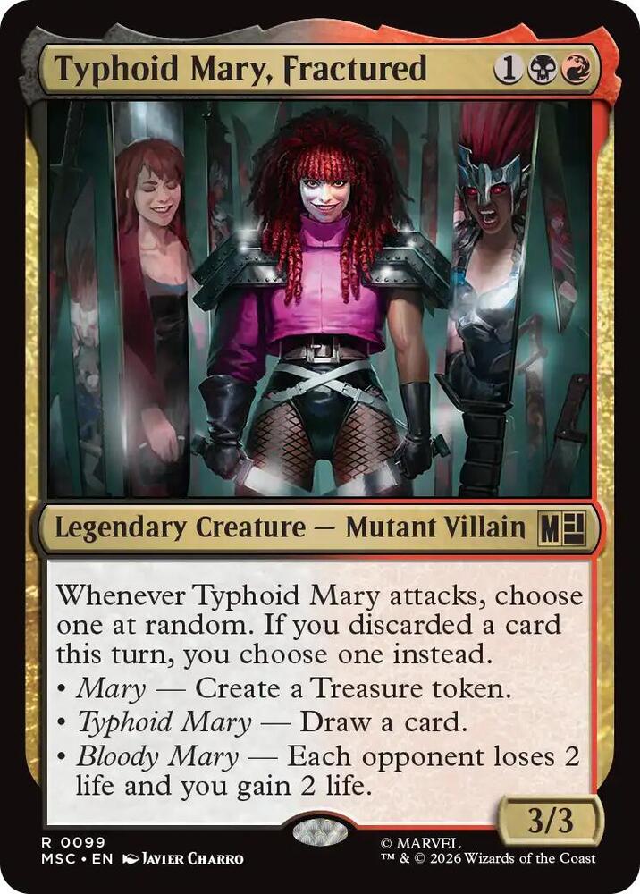 Typhoid Mary, Fractured 99 (Commander: Marvel Super Heroes)  - Surge Foil  | Good Games Morley
