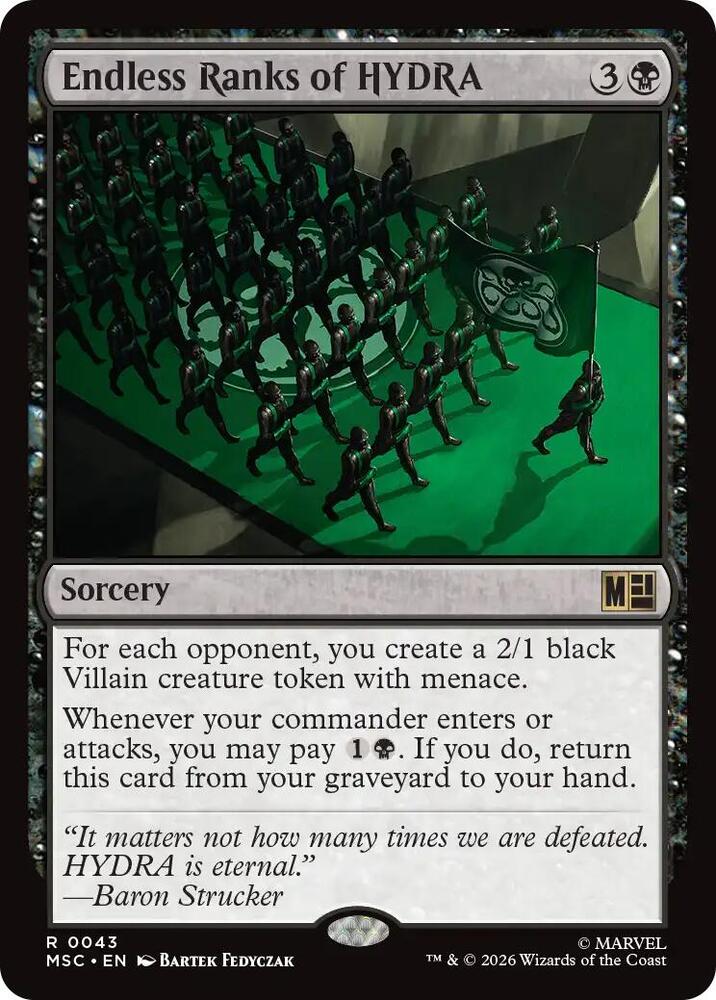 Endless Ranks of HYDRA 43 (Commander: Marvel Super Heroes)  - Surge Foil  | Good Games Morley