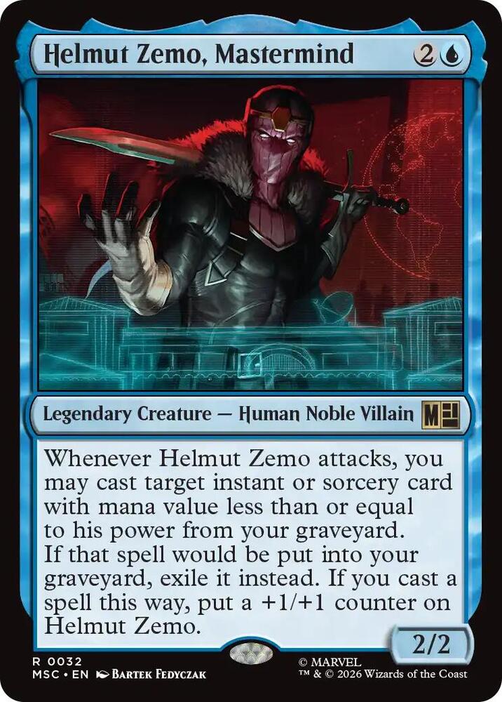 Helmut Zemo, Mastermind 32 (Commander: Marvel Super Heroes)  - Surge Foil  | Good Games Morley