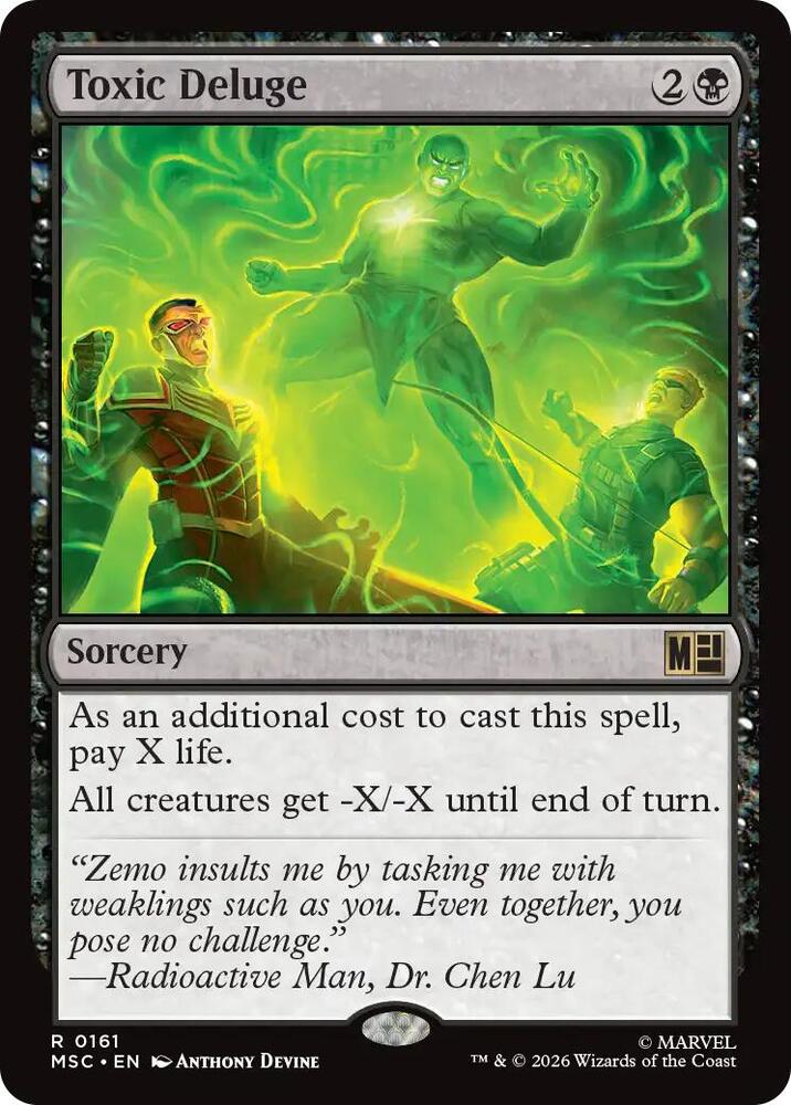 Toxic Deluge 161 (Commander: Marvel Super Heroes)  - Surge Foil | Good Games Morley