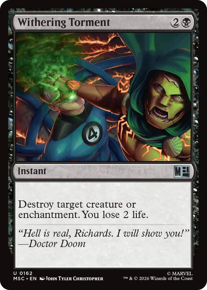 Withering Torment 162 (Commander: Marvel Super Heroes)  - Surge Foil  | Good Games Morley