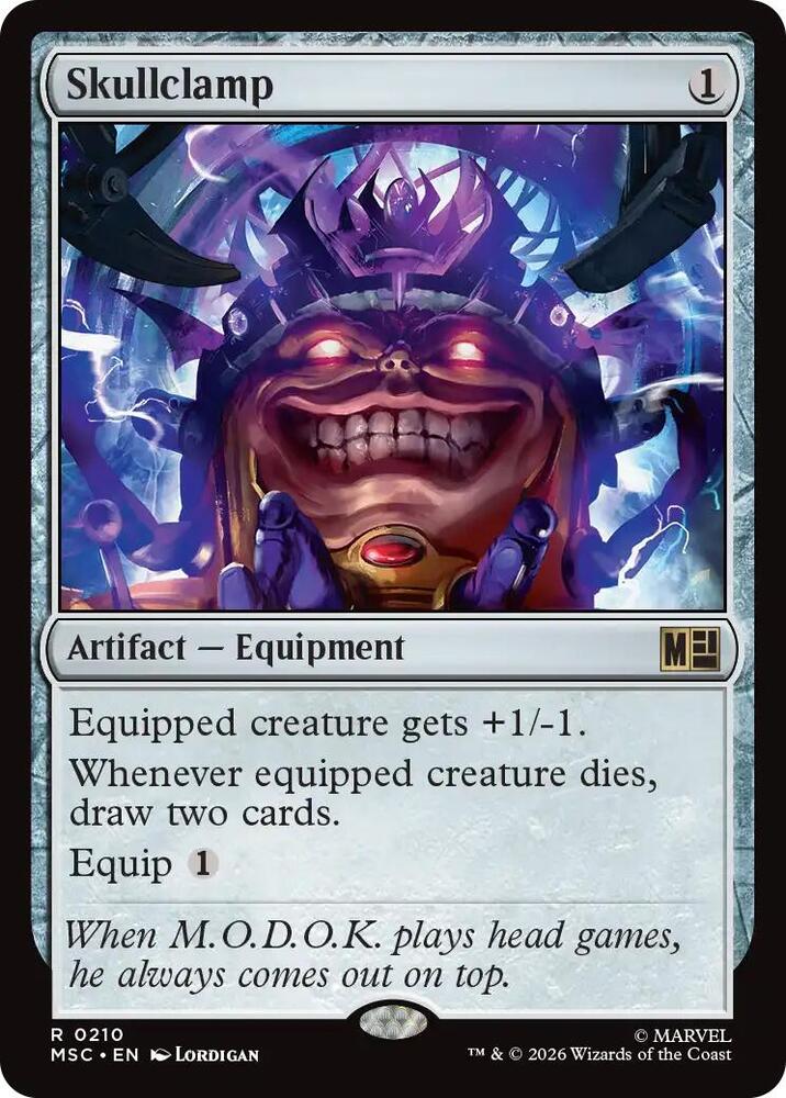 Skullclamp 210 (Commander: Marvel Super Heroes)  - Surge Foil  | Good Games Morley
