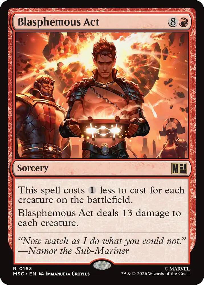 Blasphemous Act 163 (Commander: Marvel Super Heroes)  - Surge Foil | Good Games Morley