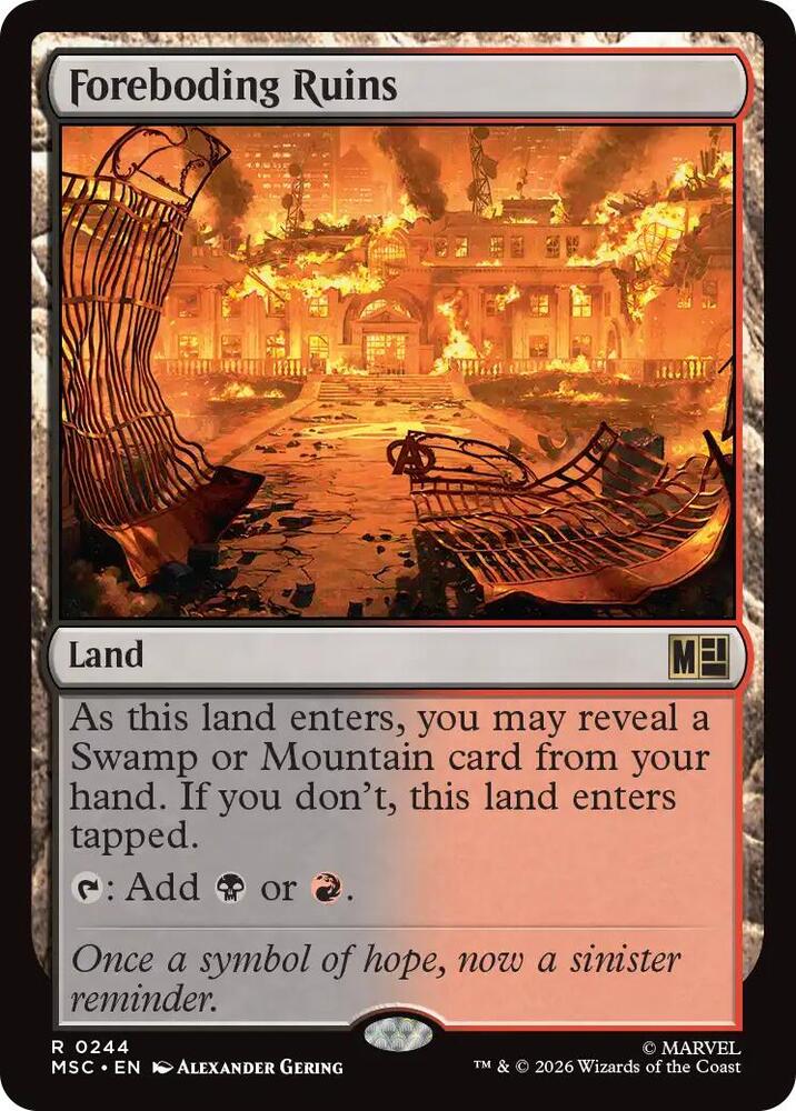 Foreboding Ruins 244 (Commander: Marvel Super Heroes)  - Surge Foil  | Good Games Morley