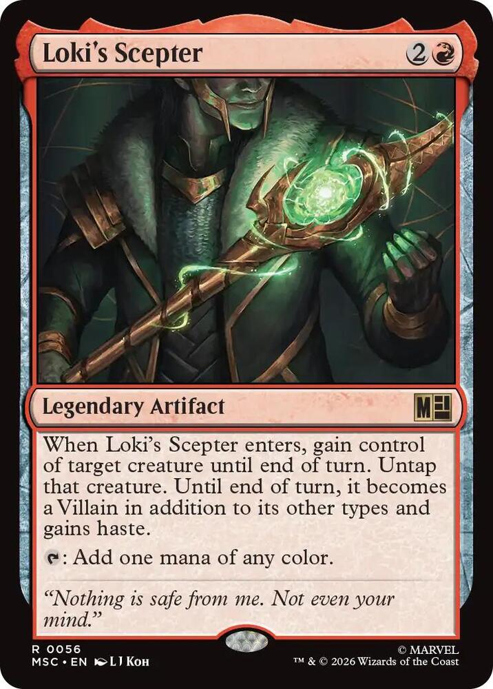 Loki's Scepter 56 (Commander: Marvel Super Heroes)  - Surge Foil  | Good Games Morley