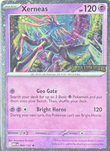 Xerneas Mega Evolution Stamped 064/132 (Miscellaneous Cards & Products)  - Holofoil | Good Games Morley