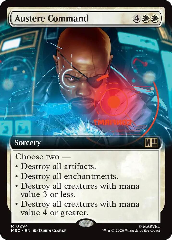Austere Command 294 (Commander: Marvel Super Heroes)  - Extended Art | Good Games Morley