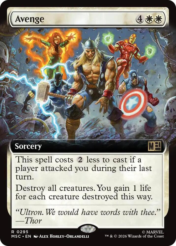Avenge Extended Art 295 (Commander: Marvel Super Heroes)  - Extended Art | Good Games Morley
