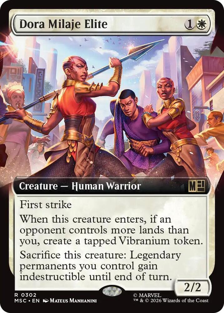 Dora Milaje Elite Extended Art 302 (Commander: Marvel Super Heroes)  - Extended Art | Good Games Morley