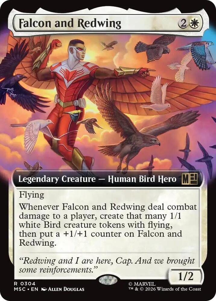 Falcon and Redwing Extended Art 304 (Commander: Marvel Super Heroes)  - Extended Art | Good Games Morley
