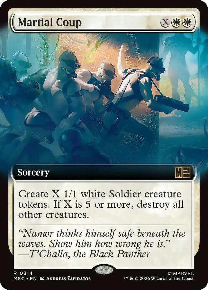 Martial Coup Extended Art 314 (Commander: Marvel Super Heroes)  - Extended Art | Good Games Morley
