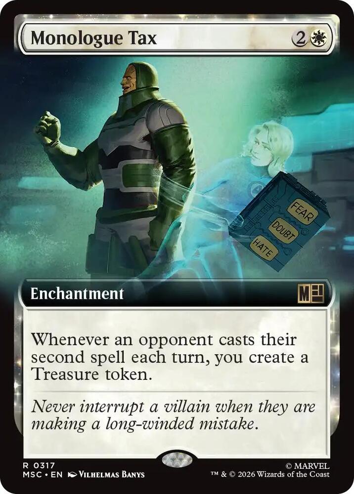 Monologue Tax Extended Art 317 (Commander: Marvel Super Heroes)  - Extended Art | Good Games Morley