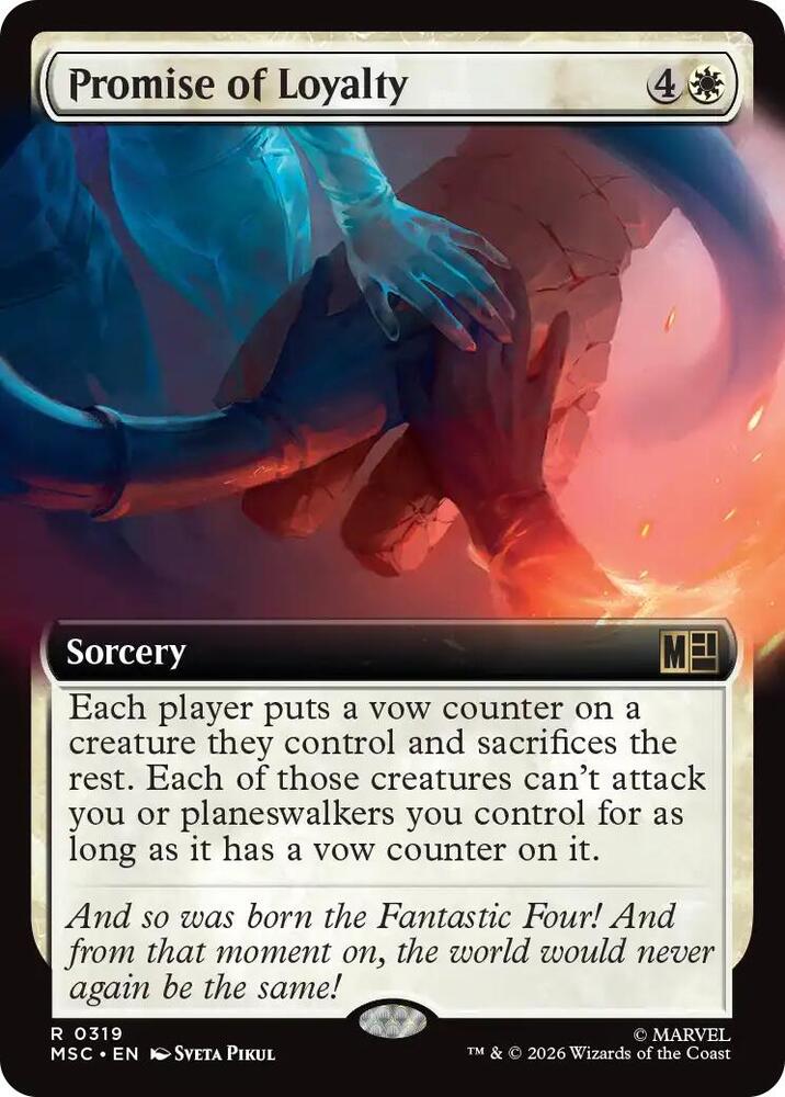 Promise of Loyalty Extended Art 319 (Commander: Marvel Super Heroes)  - Extended Art | Good Games Morley