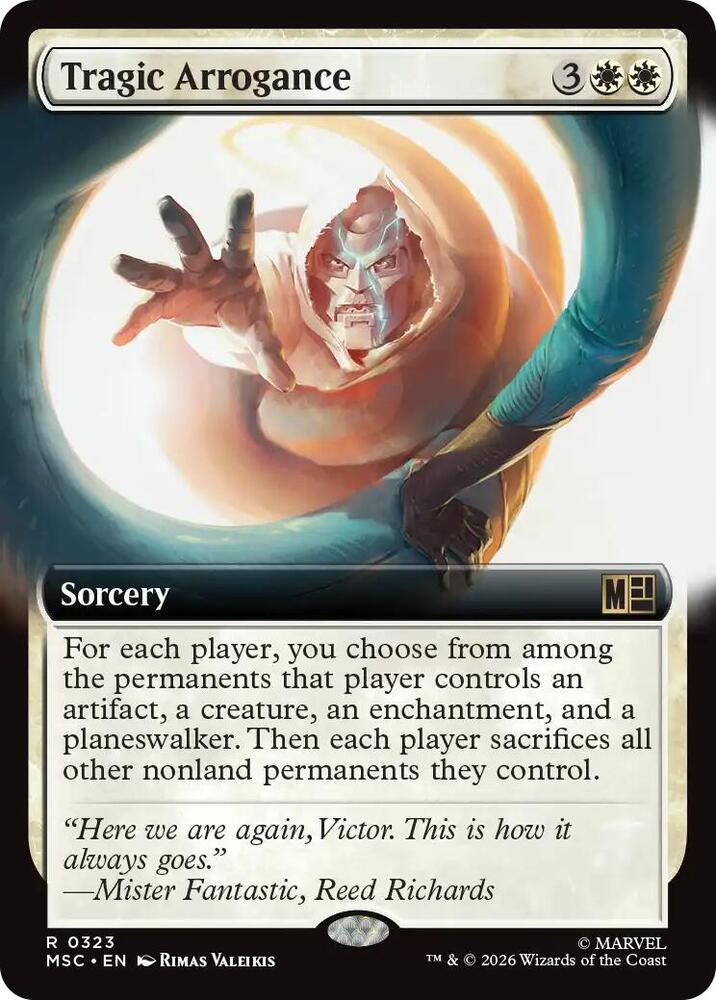 Tragic Arrogance Extended Art 323 (Commander: Marvel Super Heroes)  - Extended Art | Good Games Morley