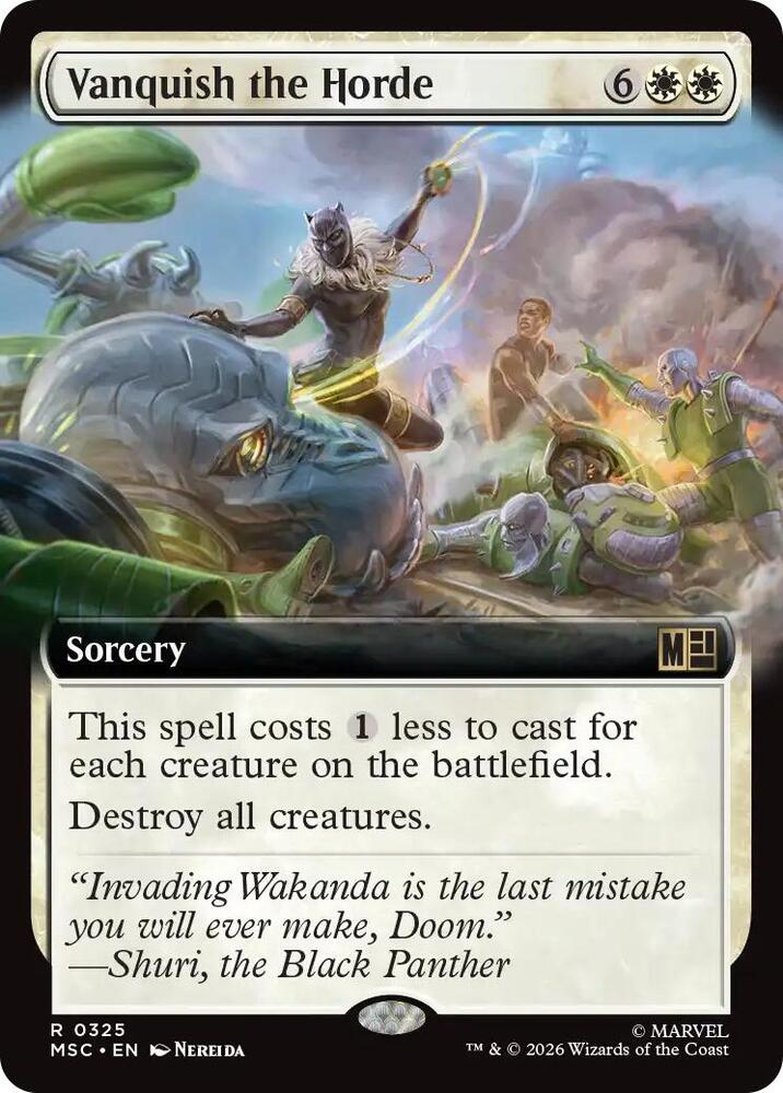 Vanquish the Horde Extended Art 325 (Commander: Marvel Super Heroes)  - Extended Art | Good Games Morley