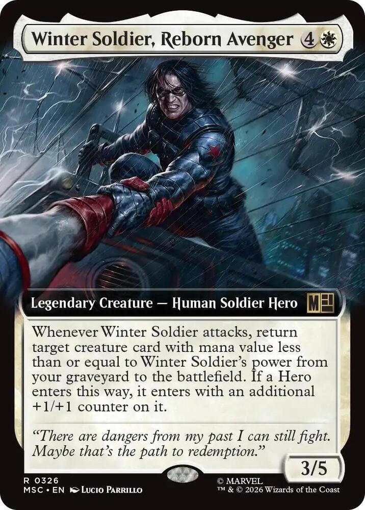 Winter Soldier Reborn Avenger Extended Art 326 (Commander: Marvel Super Heroes)  - Extended Art | Good Games Morley