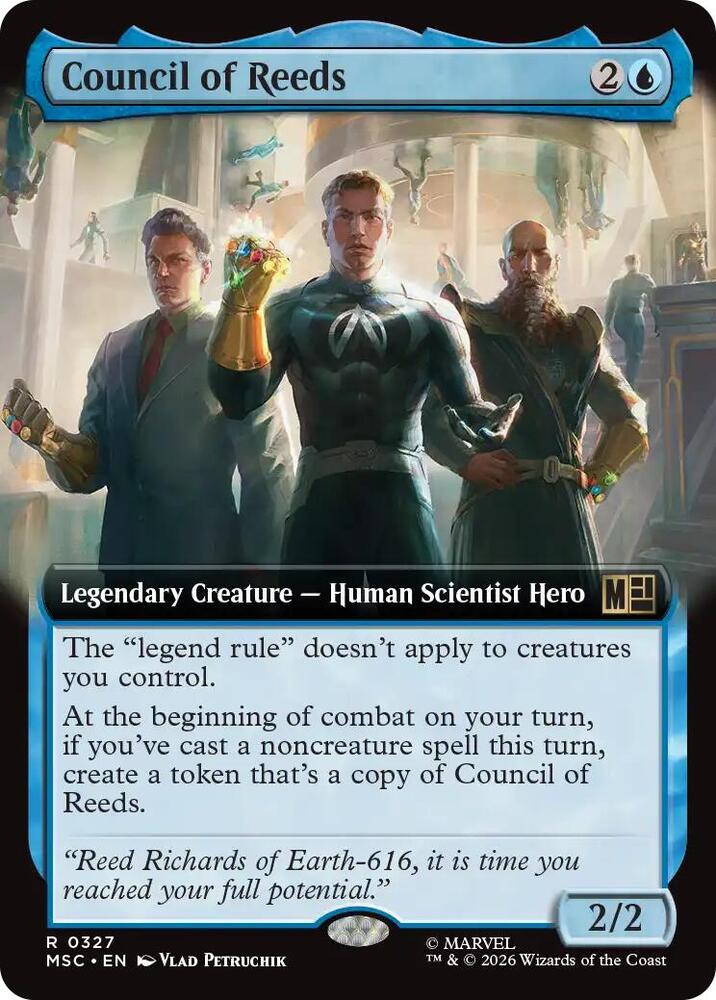 Council of Reeds Extended Art 327 (Commander: Marvel Super Heroes)  - Extended Art | Good Games Morley