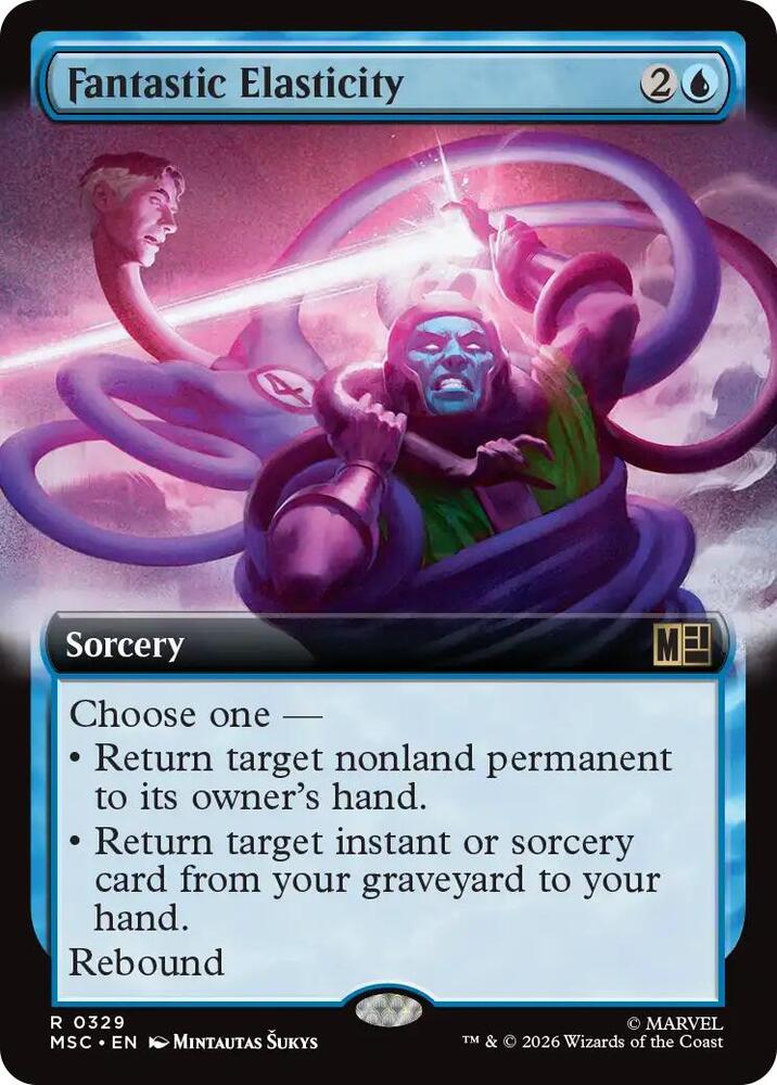 Fantastic Elasticity Extended Art 329 (Commander: Marvel Super Heroes)  - Extended Art | Good Games Morley