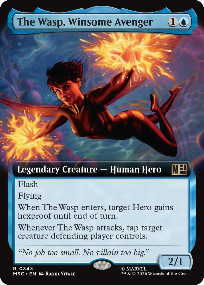 The Wasp, Winsome Avenger 343 (Commander: Marvel Super Heroes)  - Extended Art | Good Games Morley