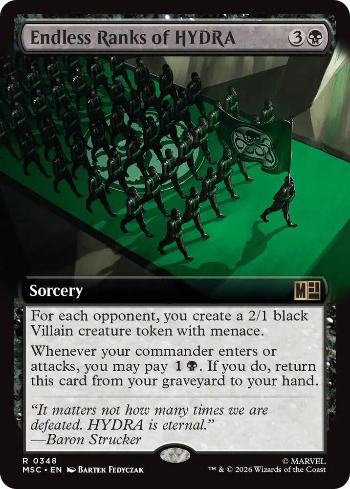 Endless Ranks of HYDRA Extended Art 348 (Commander: Marvel Super Heroes)  - Extended Art | Good Games Morley