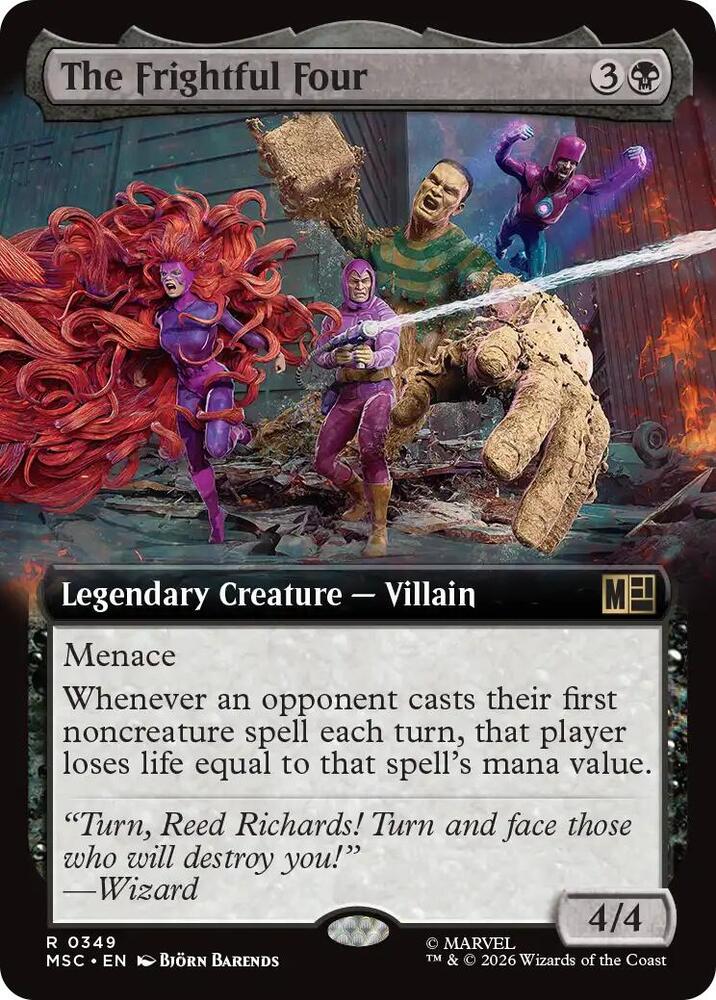 The Frightful Four Extended Art 349 (Commander: Marvel Super Heroes)  - Extended Art | Good Games Morley