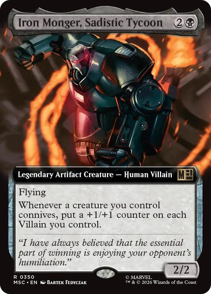 Iron Monger Sadistic Tycoon Extended Art 350 (Commander: Marvel Super Heroes)  - Extended Art  | Good Games Morley