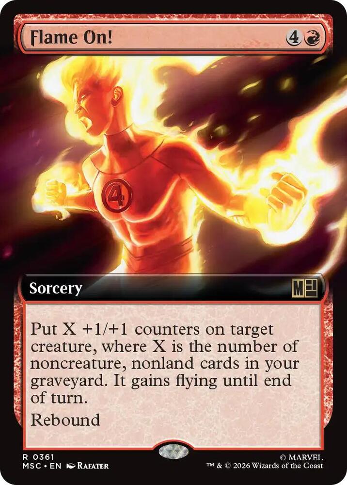 Flame On Extended Art 361 (Commander: Marvel Super Heroes)  - Extended Art | Good Games Morley
