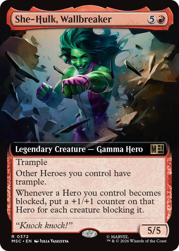 She Hulk Wallbreaker Extended Art 372 (Commander: Marvel Super Heroes)  - Extended Art | Good Games Morley