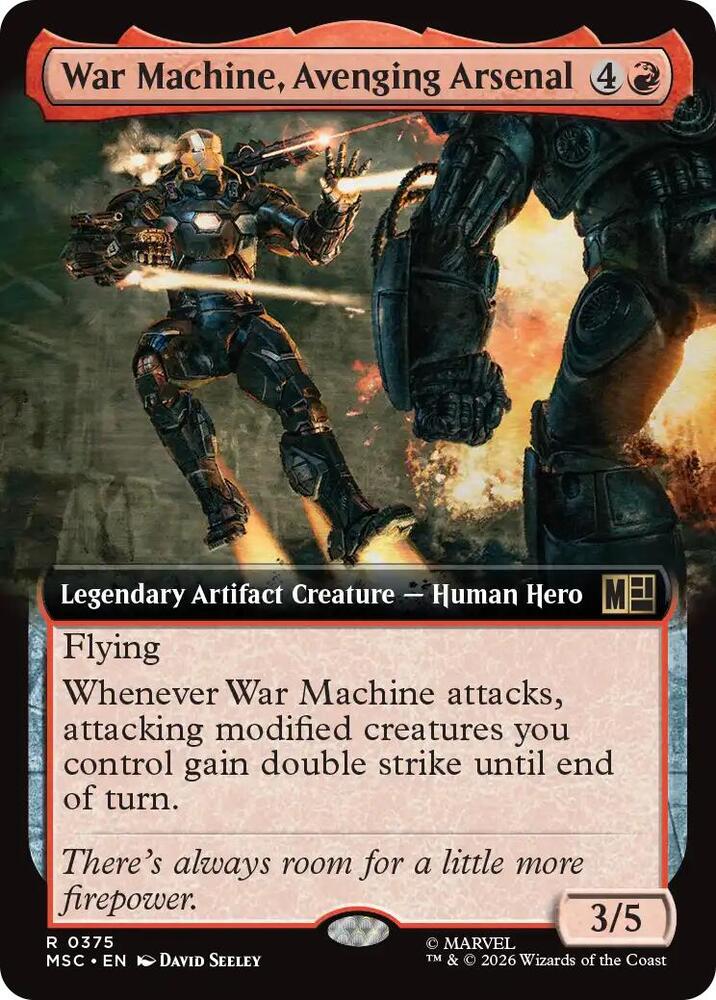 War Machine Avenging Arsenal Extended Art 375 (Commander: Marvel Super Heroes)  - Extended Art | Good Games Morley