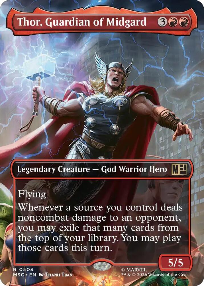Thor, Guardian of Midgard 503 (Commander: Marvel Super Heroes)  - Borderless | Good Games Morley