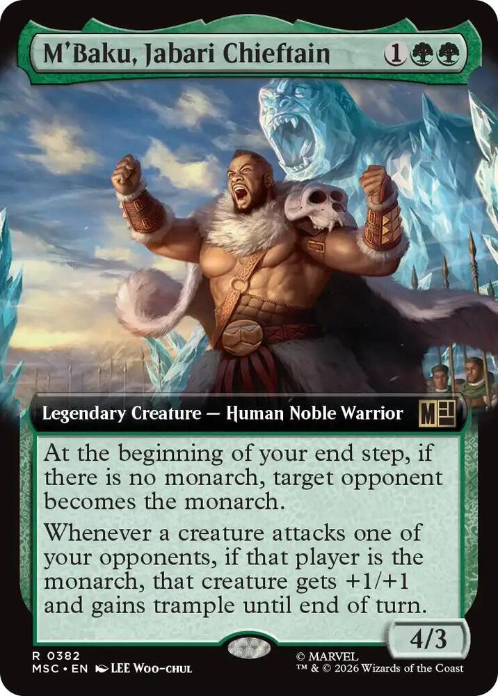 MBaku Jabari Chieftain Extended Art 382 (Commander: Marvel Super Heroes)  - Extended Art | Good Games Morley