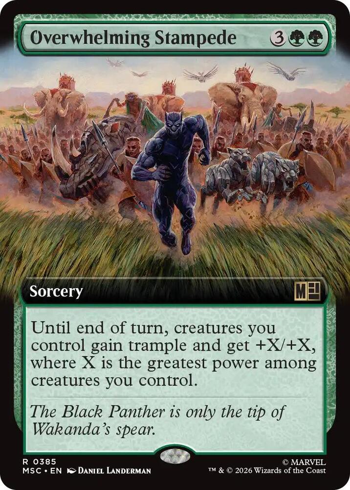 Overwhelming Stampede 385 (Commander: Marvel Super Heroes)  - Extended Art | Good Games Morley