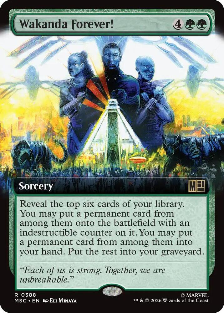 Wakanda Forever Extended Art 388 (Commander: Marvel Super Heroes)  - Extended Art | Good Games Morley