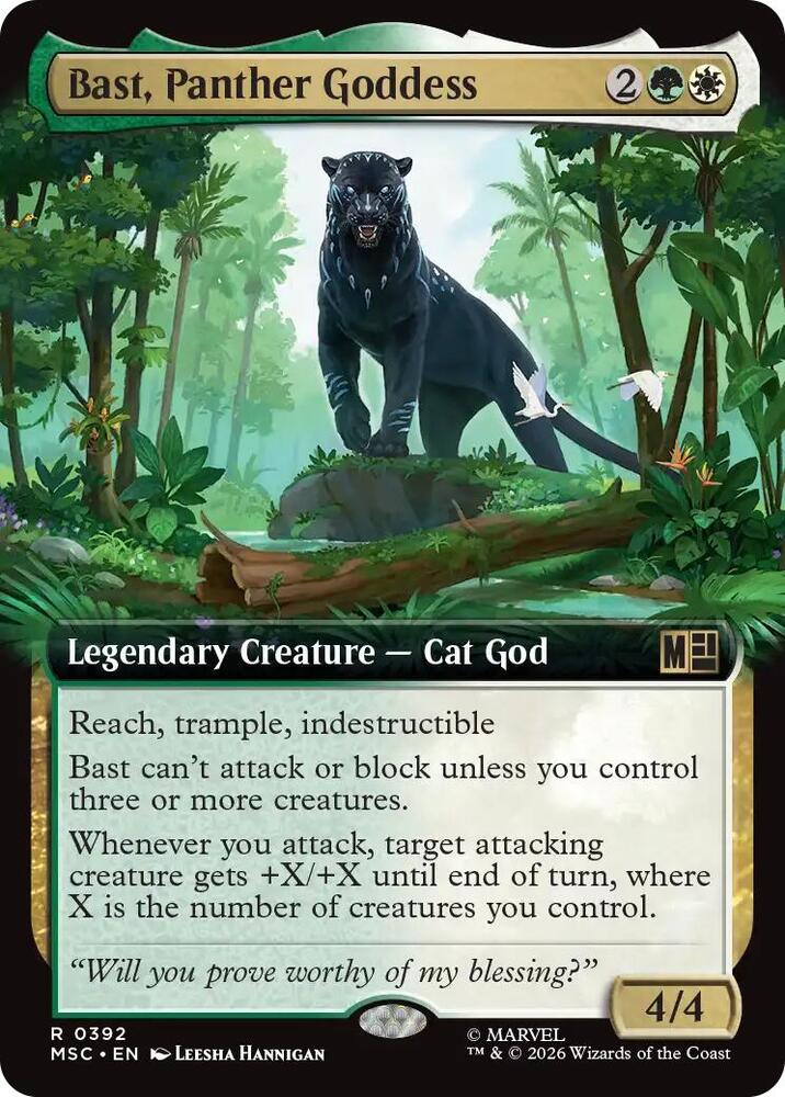 Bast Panther Goddess Extended Art 392 (Commander: Marvel Super Heroes)  - Extended Art  | Good Games Morley