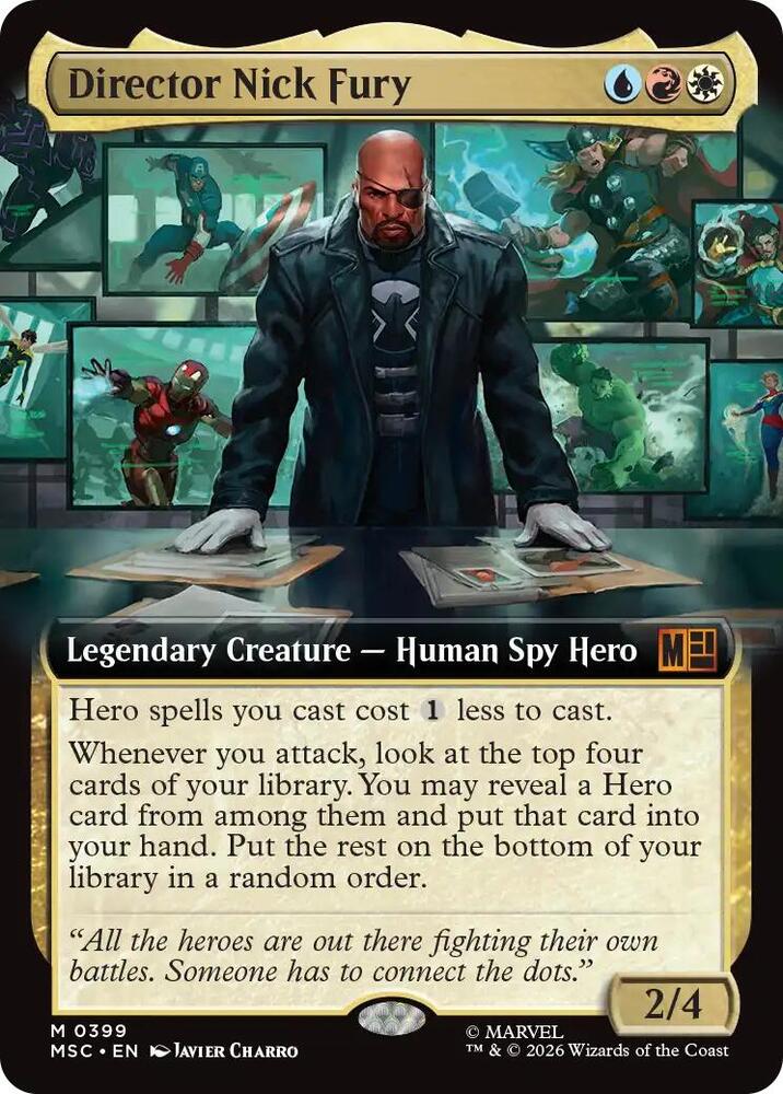 Director Nick Fury Extended Art 399 (Commander: Marvel Super Heroes)  - Extended Art | Good Games Morley